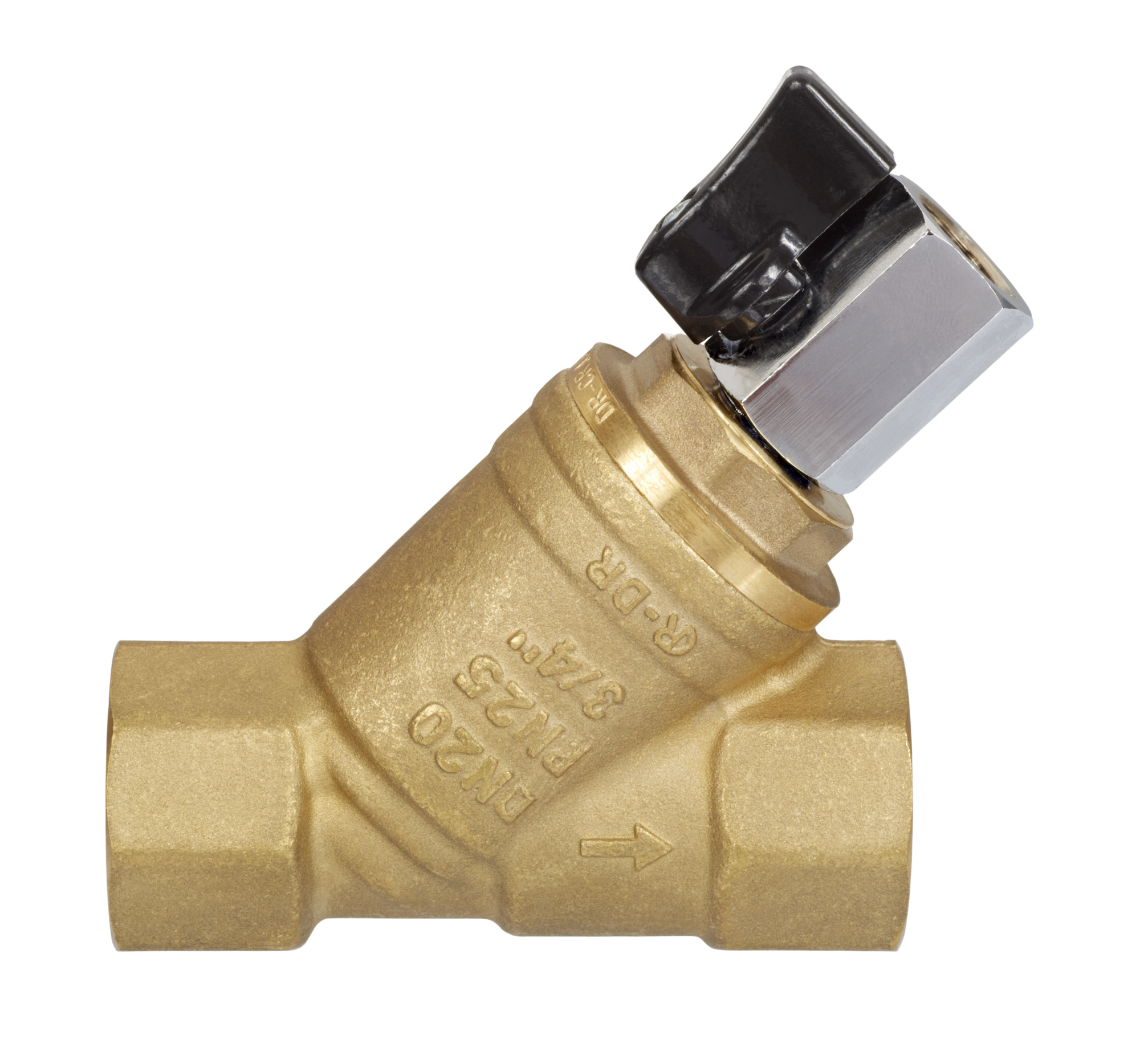 Danfoss Латунный сетчатый фильтр FVR-D со спускным устройством FVR-D Фильтр сетчатый Ду25 Ру25 065B8243  - Вид №3