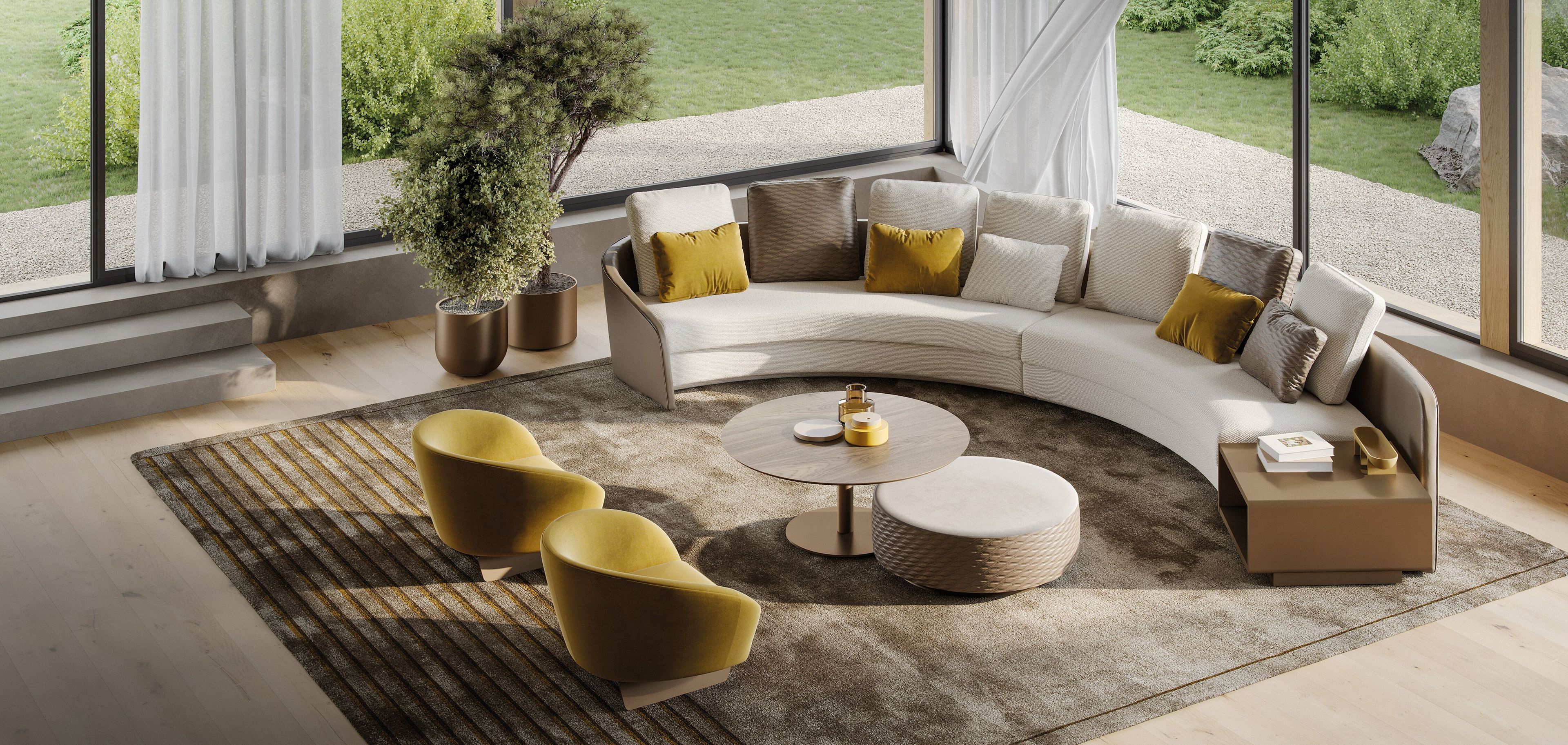 Съемный модульный диван из кожи и ткани REFLEX Pininfarina home design ARCH-00097782 - Вид №3