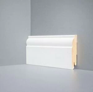 Плинтус Deartio White Art Мдф, Белый, Под Покраску W 04-80 МДФ+эмаль 2050х80 мм.