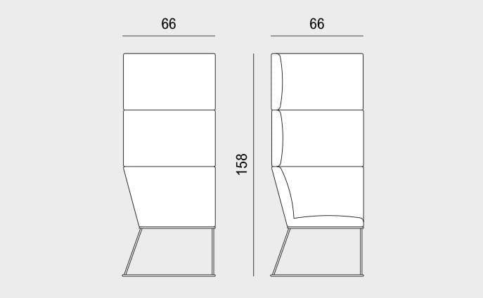 Секционный диван из ткани с высокой спинкой Viganò Джордж ARCH-00117286 - Вид №6