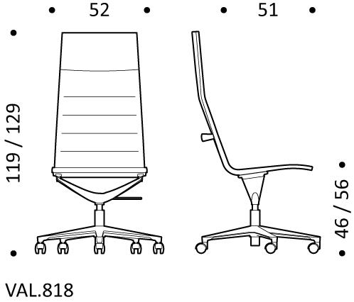 ICF Поворотное офисное кресло из кожи с 5-ю спицами и колесами Valea sun-id-1358564 - Вид №10