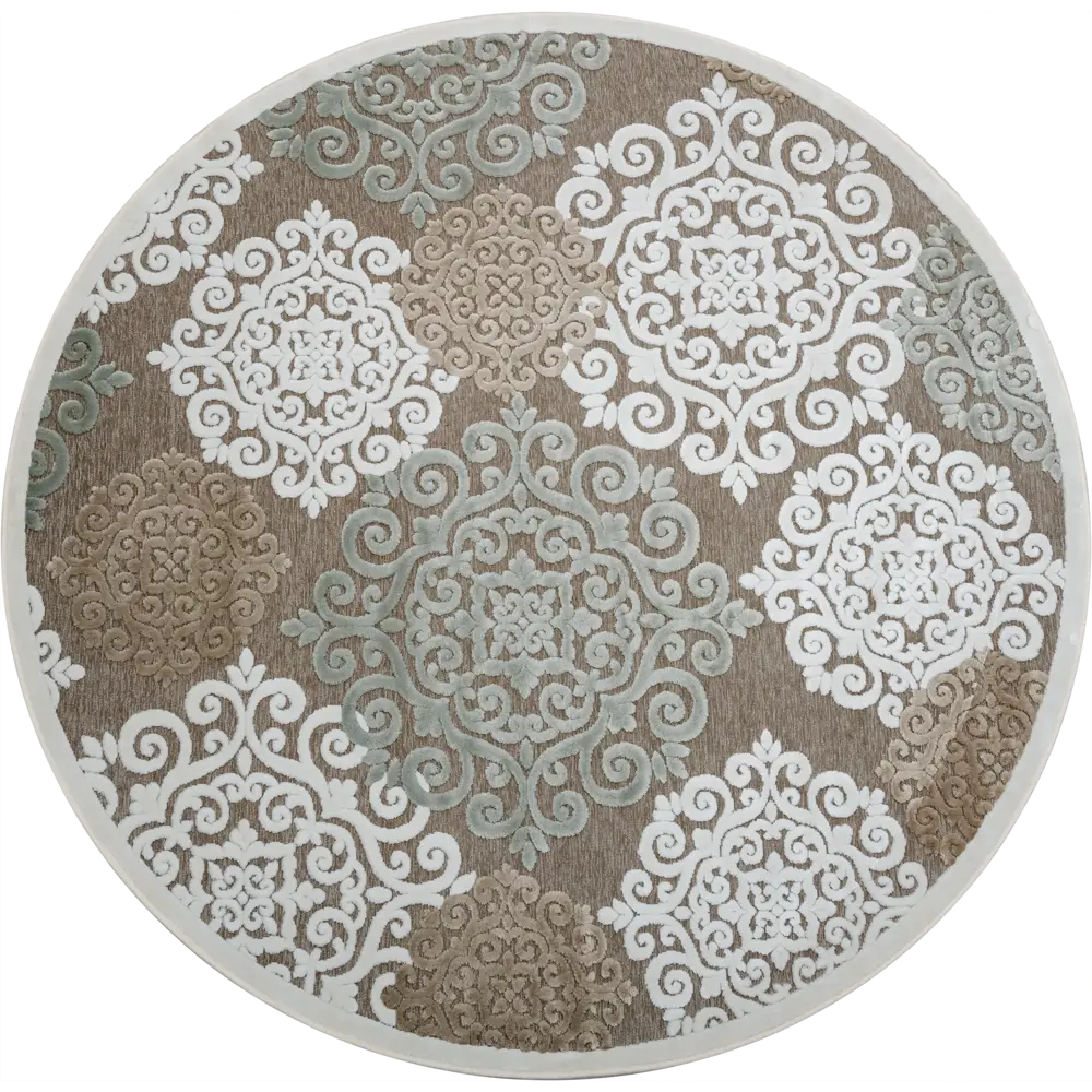 Ковер вискоза Genova 001/655590 ø160 см цвет мультиколор 85257244 STLM-2053870 RAGOLLE 