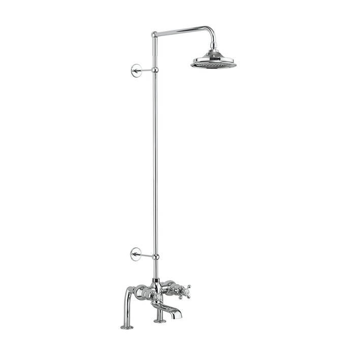 Душевая стойка c внешним термостатом, набортный BT2DS c душевой насадкой 9'' Tay Burlington T2DS, V17/ARCV17 CHR, V22/ARCV22 CHR  - Вид №1