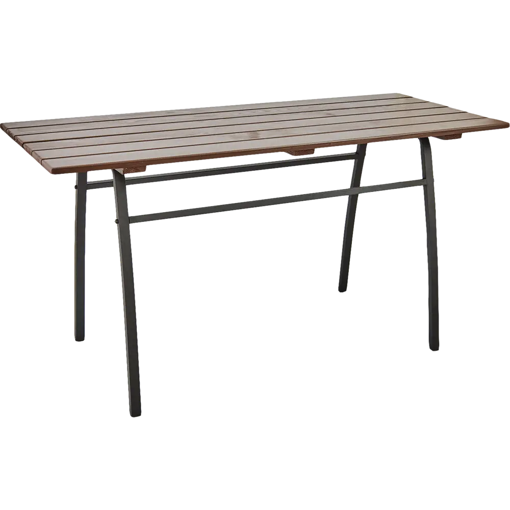 Стол садовый разборный Garden 146x75x60 см металл/дерево каштановый 82608836 STLM-2199281 Santreyd