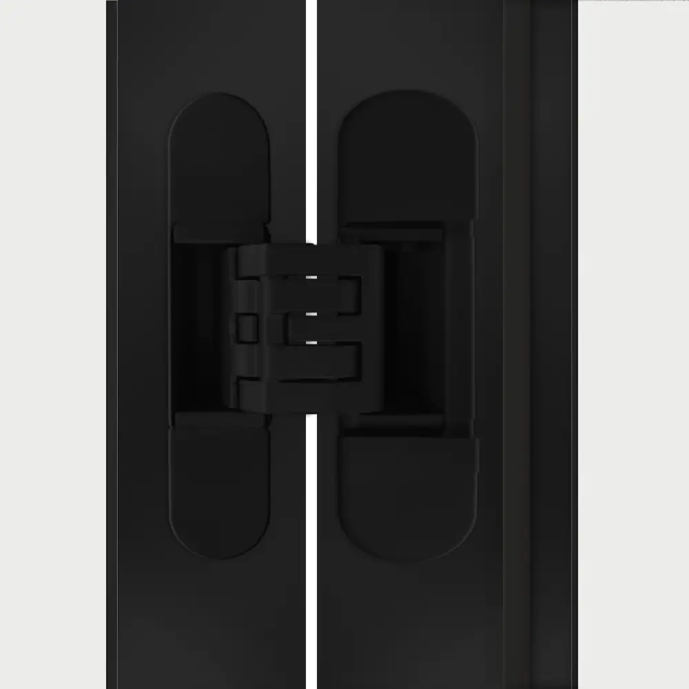 Дверь межкомнатная глухая с замком комплекте Invisible 90x230 см правая черная алюминиевая кромка цвет белый 89383097 STLM-2182093 VELLDORIS  - Вид №3