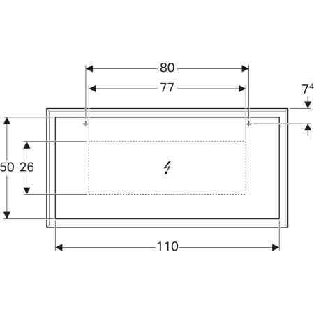 500.572.JI.1 Зеркало с подсветкой Geberit Citterio Geberit  - Вид №11