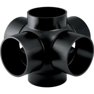 GEBERIT 368.610.16.1 Крестовина двухплоскостная шаровая Geberit PE 88,5°, четверная, соединения 90° смещенные