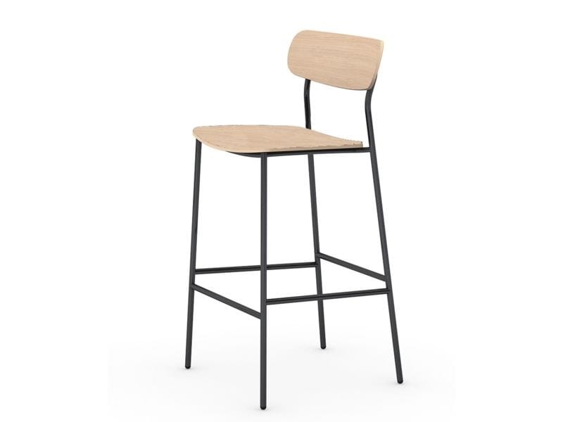 Высокий железный стул со спинкой Vela Arredamenti бистро ARCH-00098253 - Вид №1