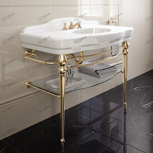 Консоль со столешницей и раковиной из керамики DEMELODYBI(1-3)FOTTR Devon Devon MELODY CONSOLE Devon&Devon DEMELODYBI13FOTTR