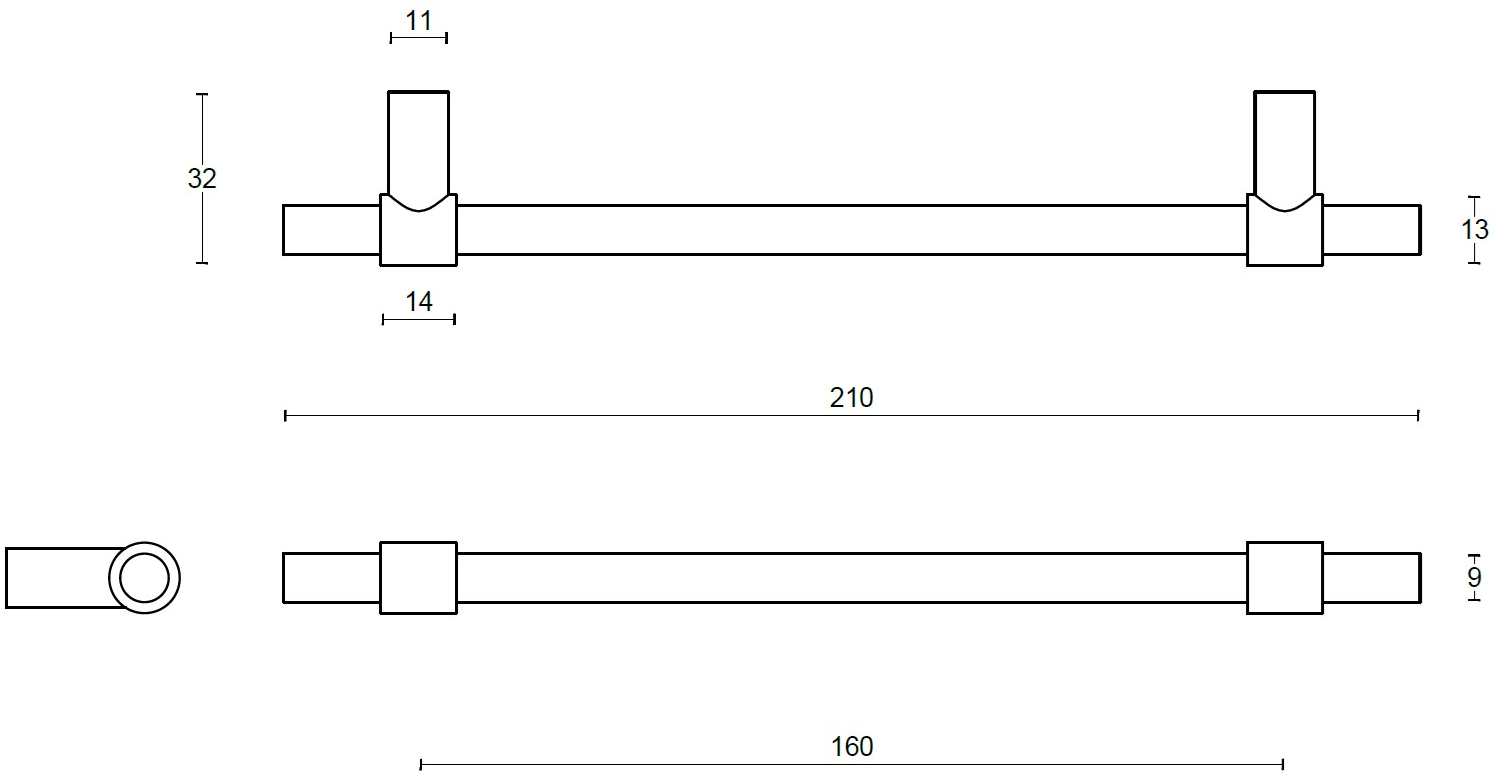 Formani Мебельная ручка из нержавеющей стали One Pb195/96-128-160 - Вид №3