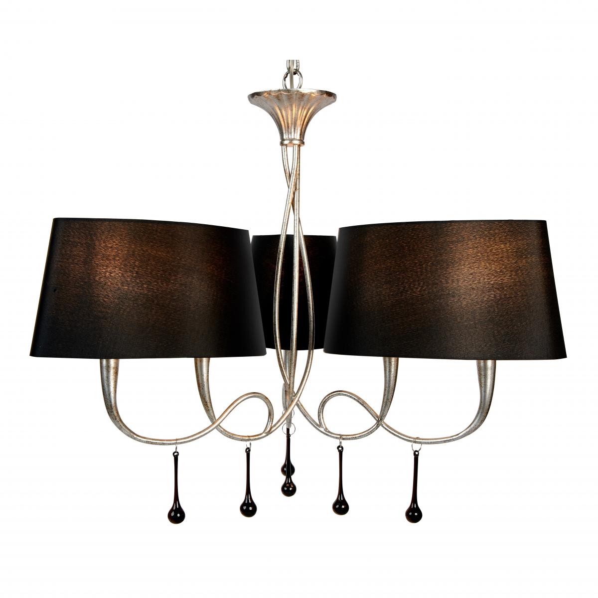 084116 Люстра 6L серебро/черный Mantra Paola - Вид №3