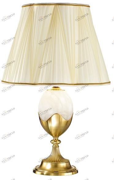 Possoni Illuminazione Настольная лампа из чистого золота сатин с алебастром  7008/l 