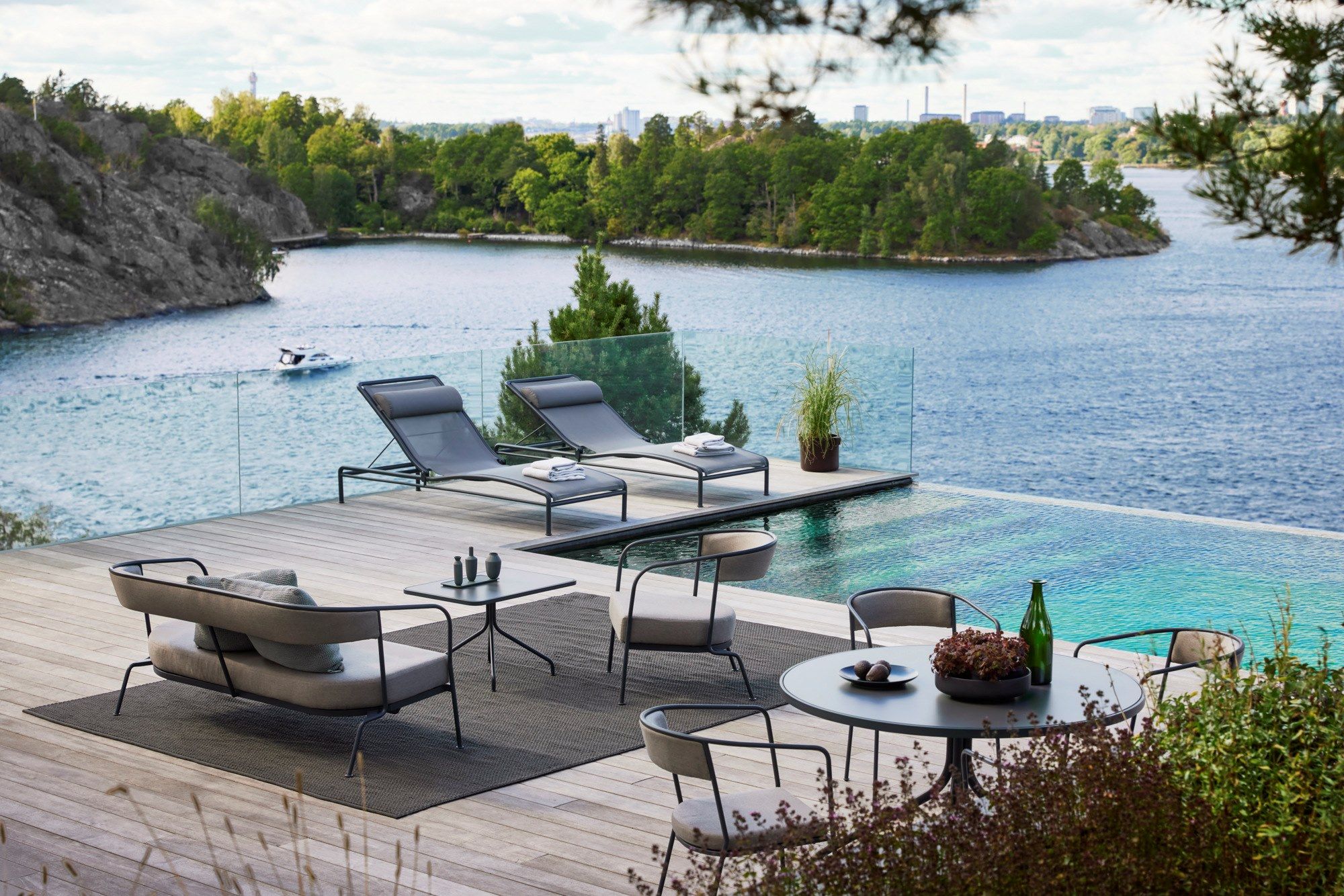 Тканевое садовое кресло с металлическим каркасом Skargaarden Arholma ARCH-00000964 - Вид №2