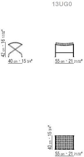Flexform Прямоугольная подставка для ног для сада Carlotta outdoor sun-id-1368482 - Вид №2