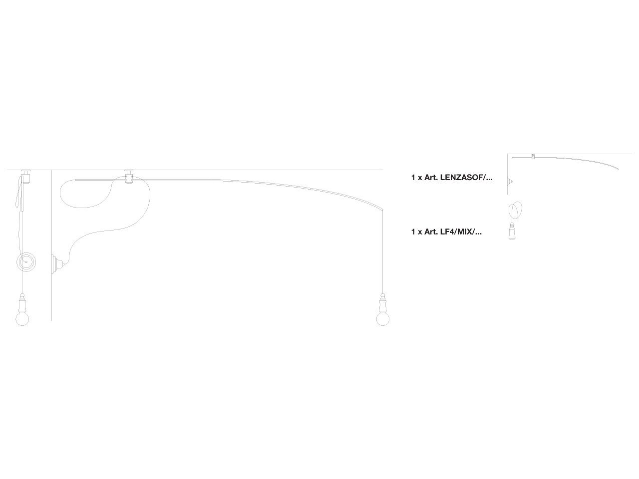 Керамический подвесной светильник Aldo Bernardi Fate ARCH-00039849 - Вид №4