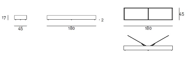 Деревянный прямоугольный журнальный столик с отсеком для хранения Living Divani FLAP ARCH-00049891 - Вид №9