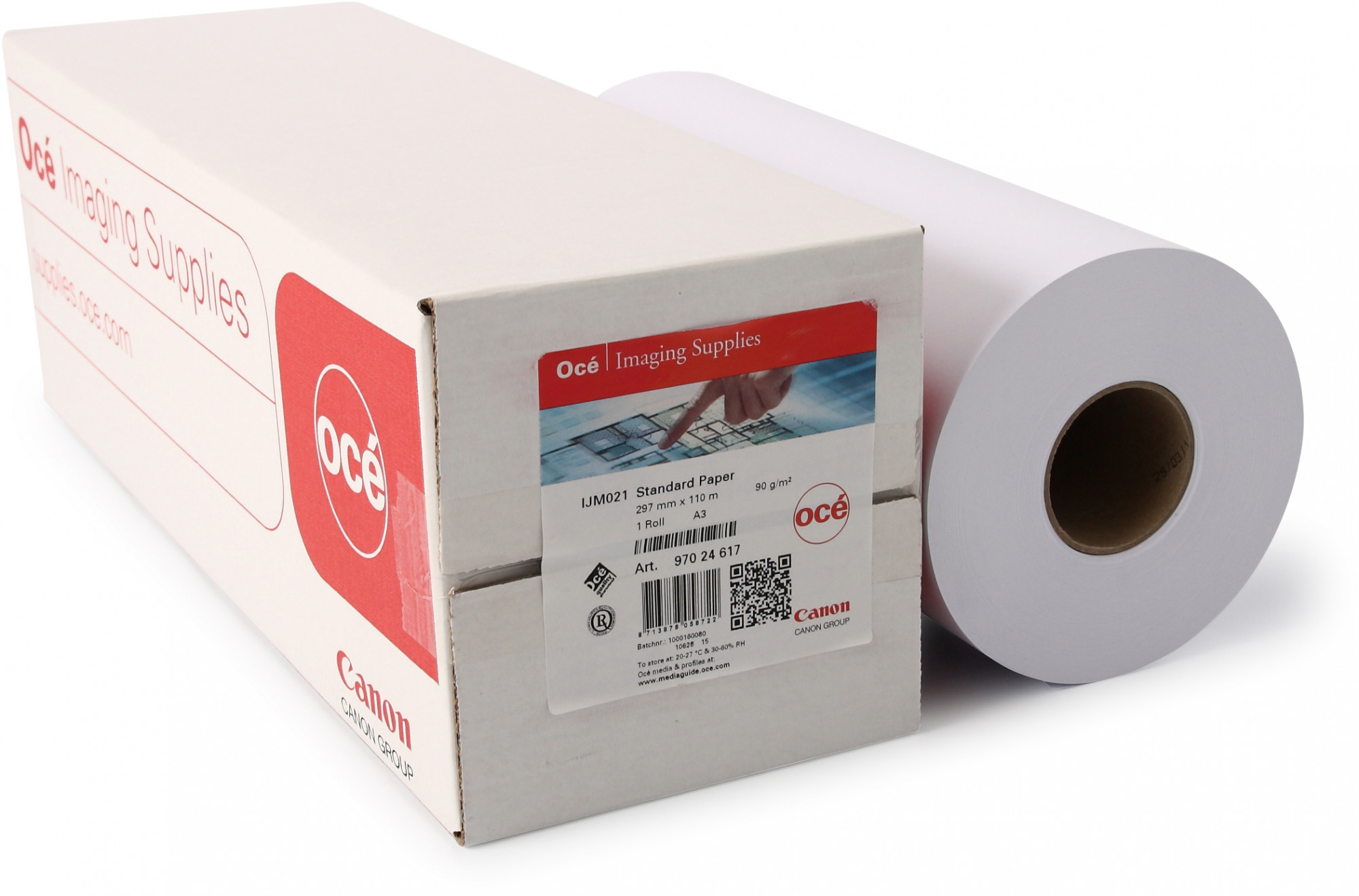 7675B036 Ijm021 oce standard paper, 90 g/m2, 0,297x110m Canon 