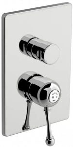 Fir Italia Смеситель для душа на 2 отверстия из хромированной латуни с тарелкой Melrose 70