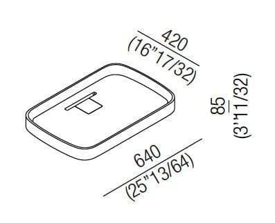 Прямоугольный умывальник из Цементаskin® на колонне Agape Петра ARCH-00031746 - Вид №6