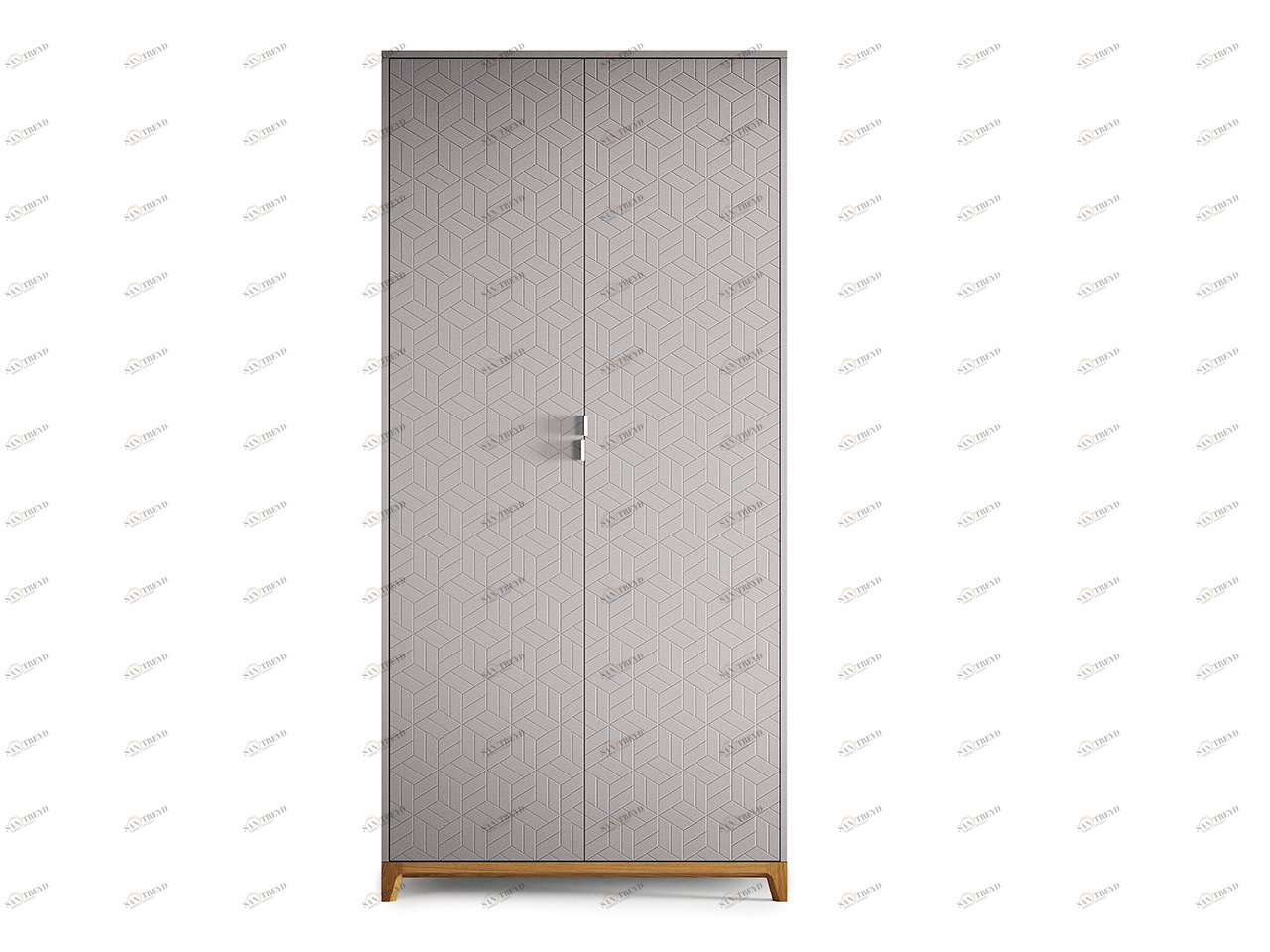 Шкаф распашной двухдверный серый Case №3 THE IDEA  210425 Серый 