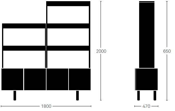 Deadgood Комод модульный из фанеры с распашными дверцами  Px1-2l-3r  - Вид №11