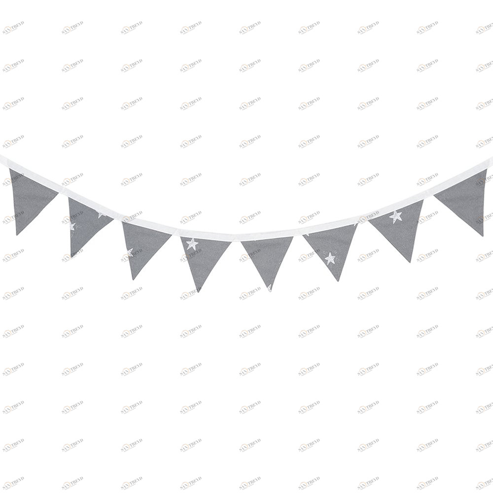 Гирлянда из 8 флажков Звездопад VAMVIGVAM ЗВЕЗДОПАД 282171 Серый Santreyd 