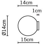 Fabbian Настенный светильник / потолочный светильник из дутого стекла Lumi sfera sun-id-1492650 - Вид №8