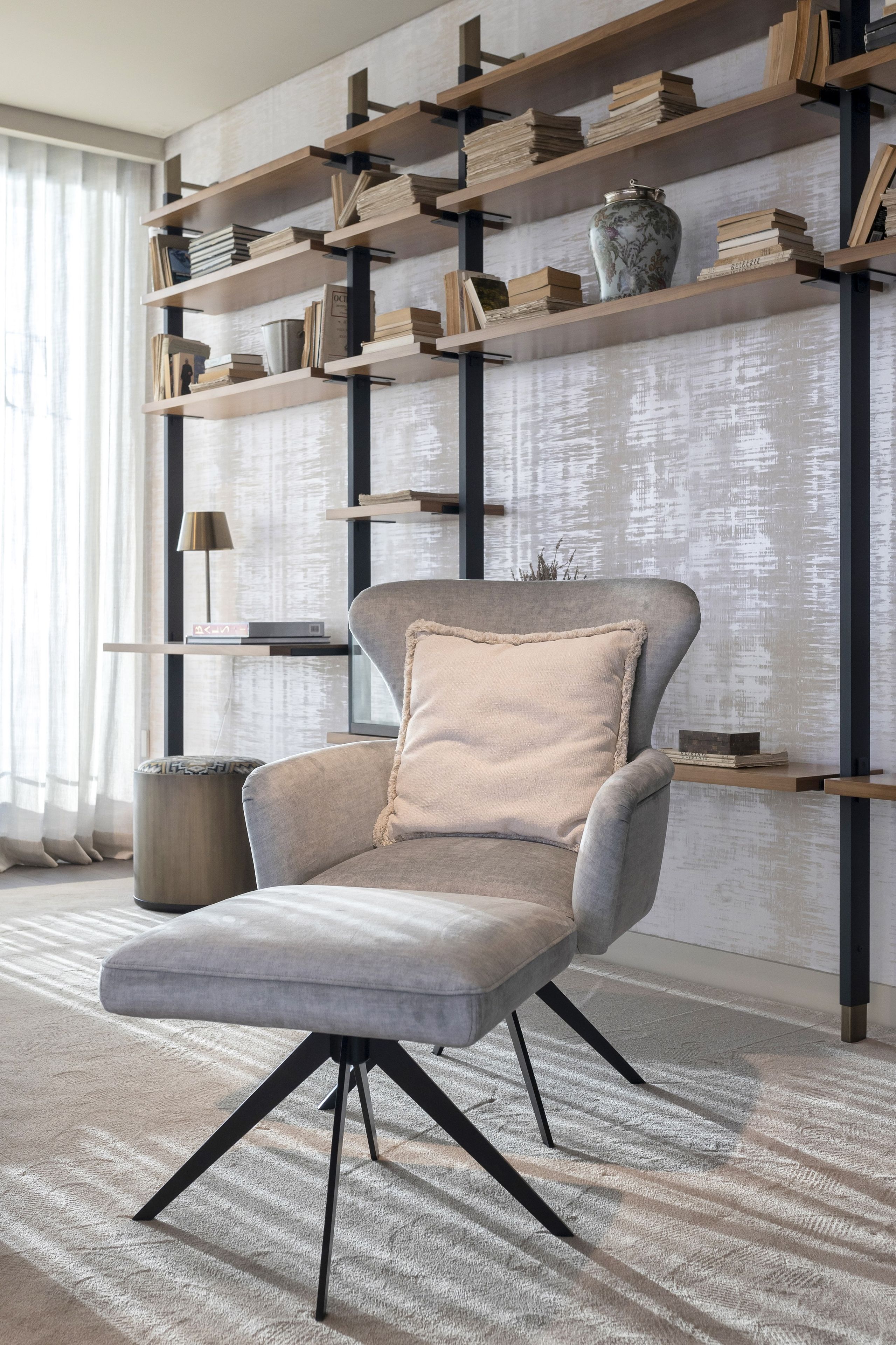 Алюминиевый книжный шкаф с креплением пол-потолок Stylish Club His &amp ARCH-00133148 - Вид №7