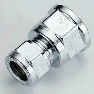 Муфта ВР 10 x 1/2"  хром обжим TIEMME