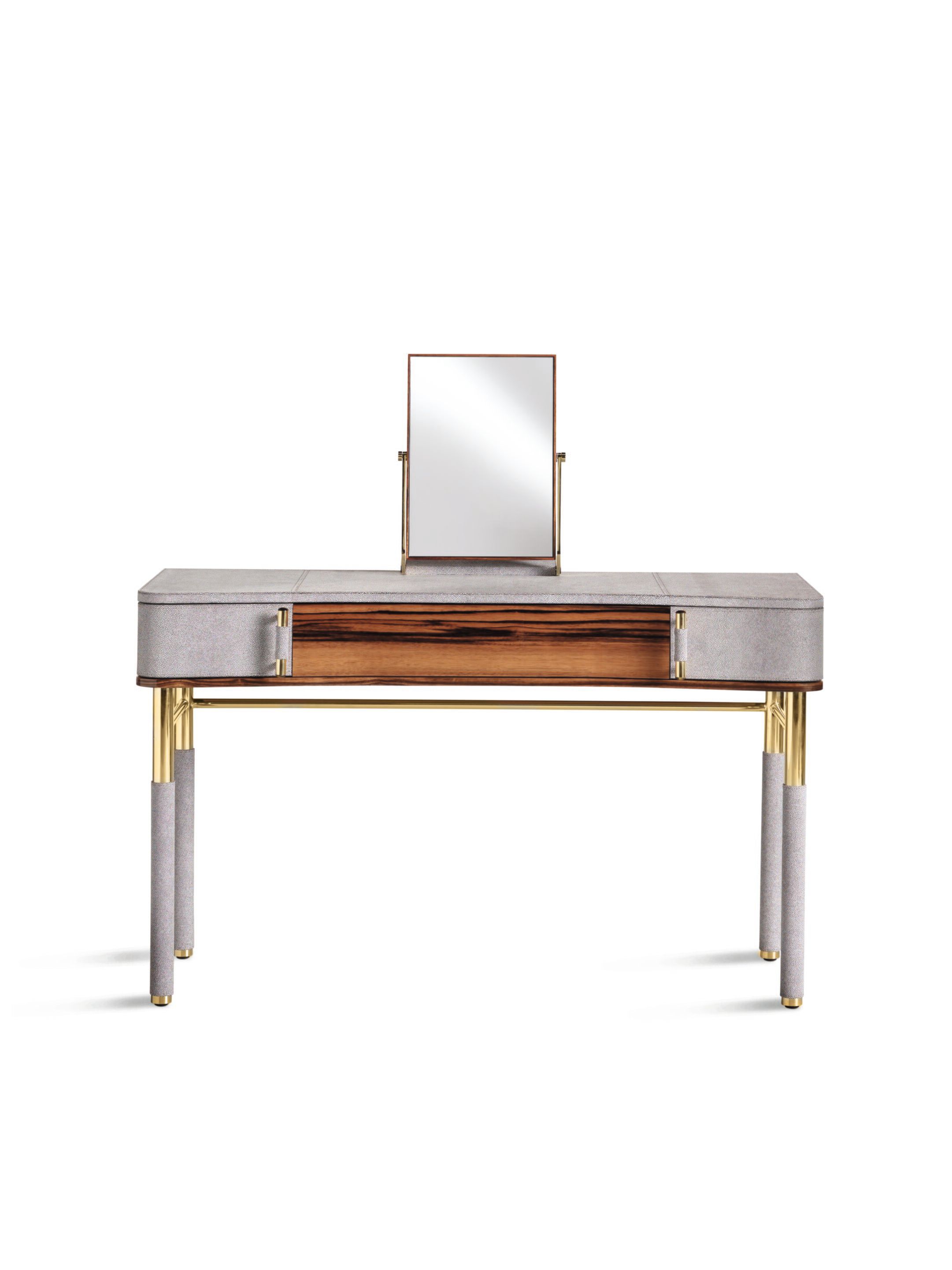 Деревянный и кожаный туалетный столик Former In Italia BLASY VANITY ARCH-00018783 - Вид №2
