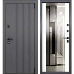 Дверь входная металлическая Torex 86x205 см правая клауд скай бьянко с зеркалом