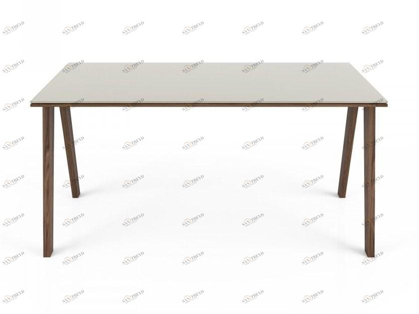 Huppé Прямоугольный стол из орехового дерева со стеклянной столешницей Howard 7301-4001v HUPPE