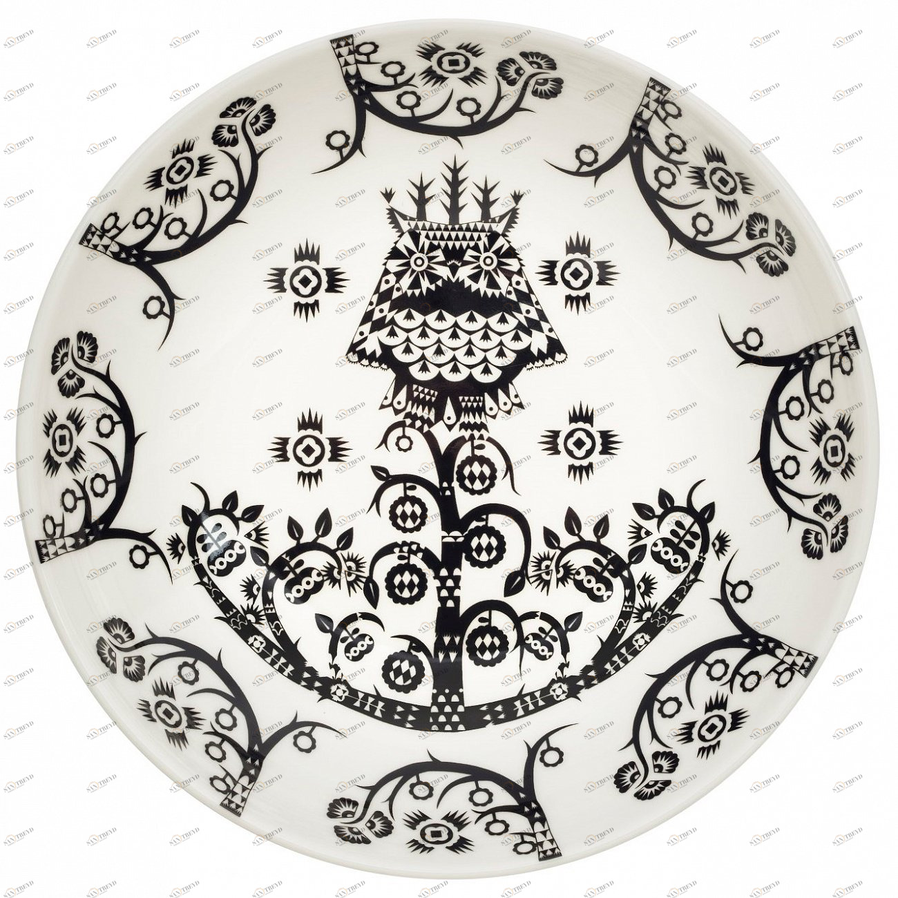 Тарелка глубокая "Taika" черно-белая IITTALA СОВРЕМЕННЫЙ 116090 Чёрный 