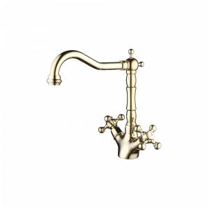 GZ 09022E Смеситель для кухни двухвентильный Ganzer Золото