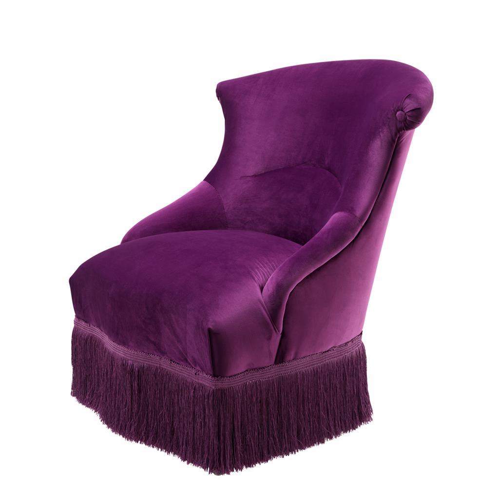 Стул Etoile от Eichholtz Фиолетовый EICHHOLTZ ДИЗАЙНЕРСКИЕ, EICHHOLTZ 062284 Фиолетовый  - Вид №1