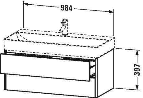 XS416306060 XSquare Тумбочка подвесная Серо-коричневый шелковисто-матовый лак Duravit - Вид №1