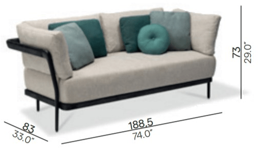 MANUTTI 2-местный тканевый диван Flex 2s100 - Вид №2