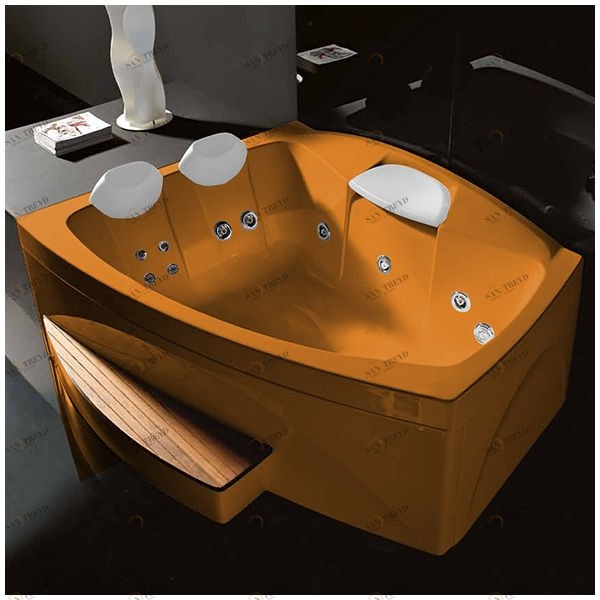 Ванна GRUPPO TREESSE Matrix Slim V763B-O большая с подголовником глубокая с гидромассажем и дезинфекцией оранжевая STXV763BO