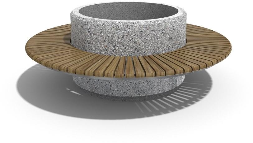 ENCHO ENCHEV - ETE Круглая скамья из бетона со встроенной сеялкой  192  - Вид №1