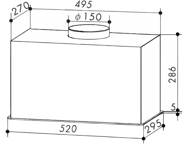 9283395 Вытяжка полновстраиваемая EXITEQ EX-1476 черный/черный STDN-0143138 - Вид №12