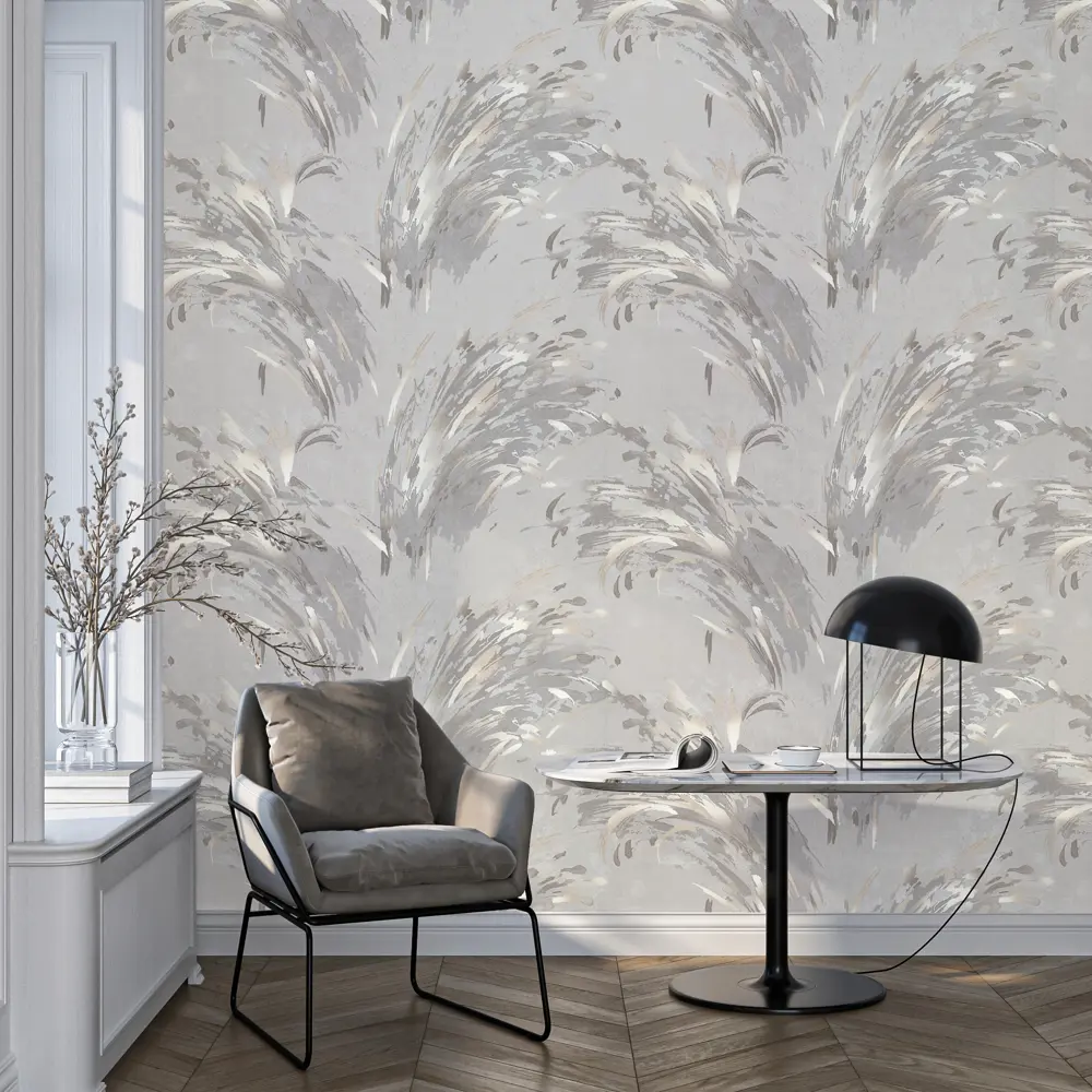 Обои Wall Decor Рокси: бежевые флизелиновые с геометрическим узором 89417502 STLM-1574194 - Вид №2