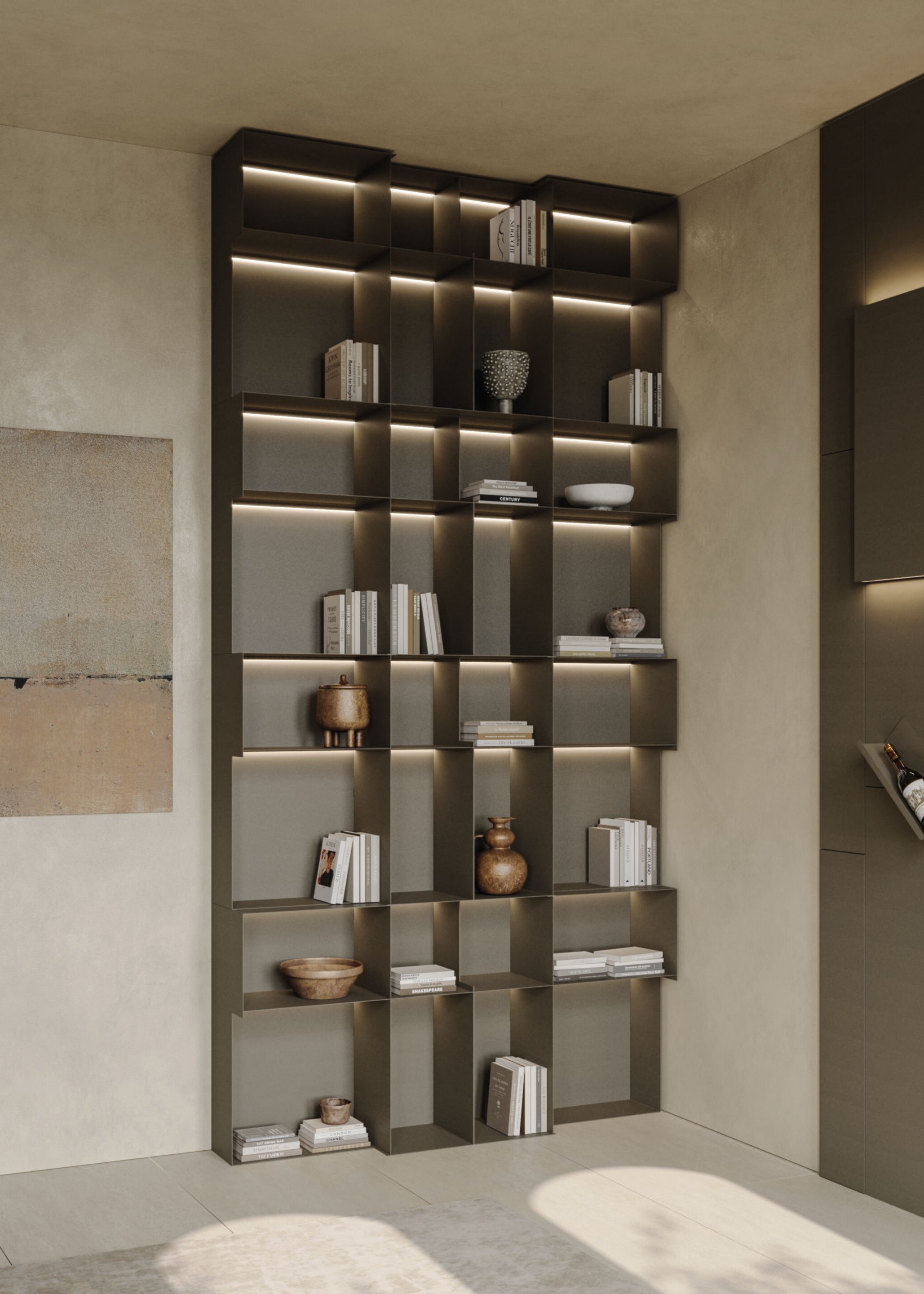 Модульный металлический книжный шкаф Ronda Design POLIS ARCH-00079988 - Вид №6