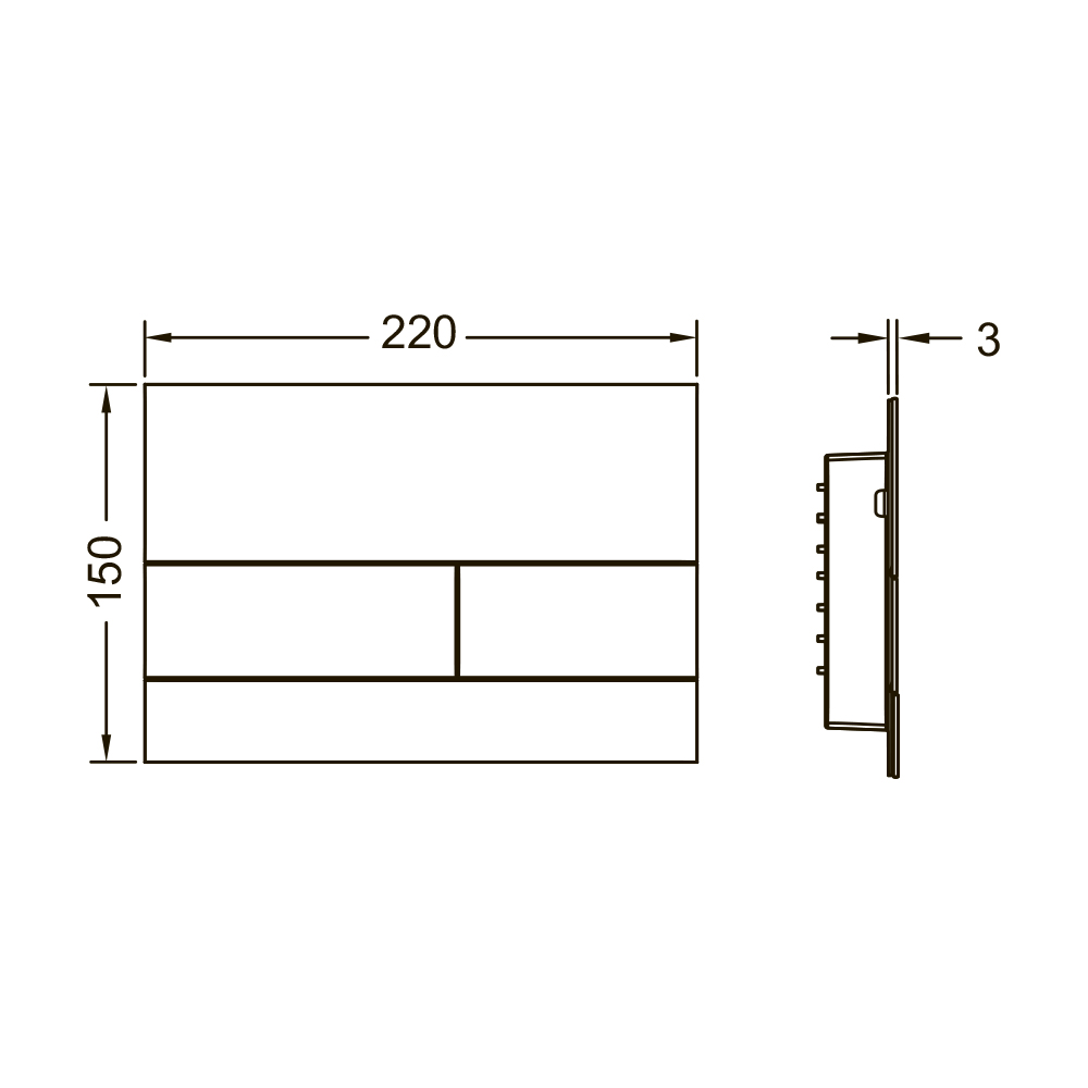 9240837 square с цветным PVD покрытием Tece TECEsquare - Вид №1
