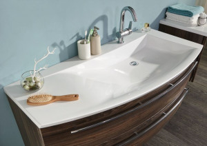 WUA361209L(784/184) Puris Crescendo, тумба под раковину 1200 мм левая, цвет дуб светлый