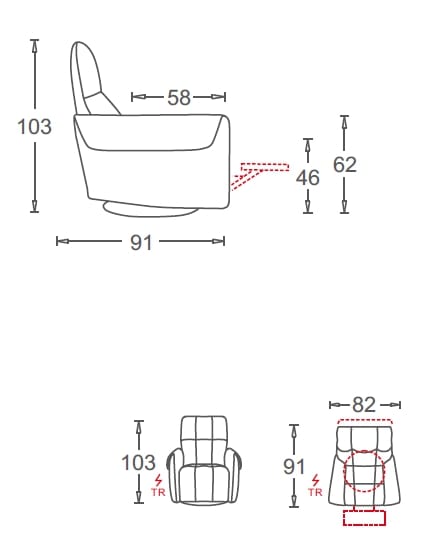 Кожаное кресло с откидывающейся спинкой с электрическим движением CAMPO DE' FIORI CL135 ARCH-00121233 - Вид №10