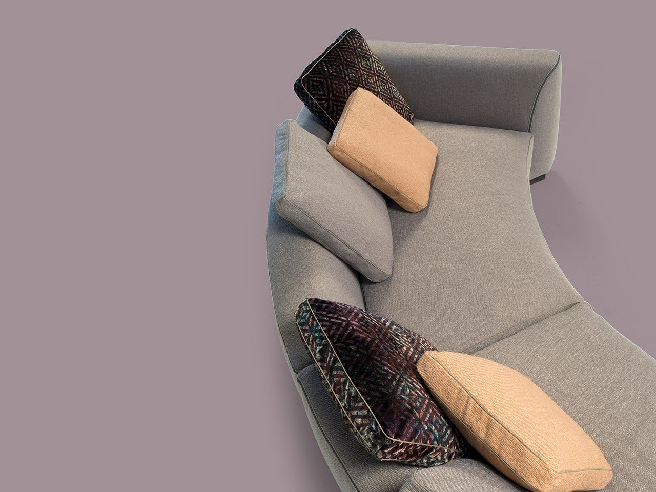 Изогнутый диван из ткани Borzalino Franklin ARCH-00033176 - Вид №3