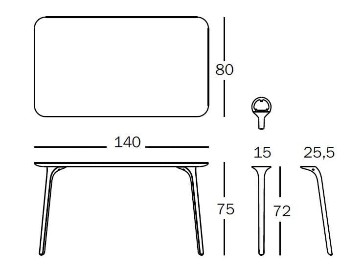 Прямоугольный садовый стол Magis ARCH-00028006 - Вид №2