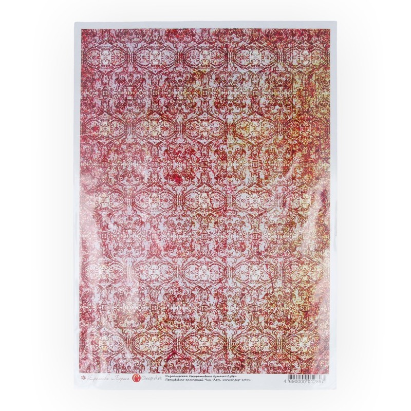 01289 Дизайнерская бумага 21 x 29.7 см "Лувр" Чип-Арт 