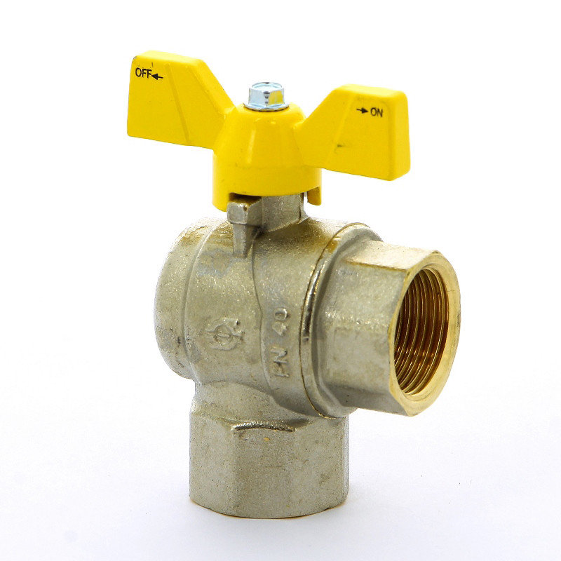 Кран шаровой для газа ВВ угловой FUTURGAS бабочка F.I.V. 3/4" FIV 8213R005