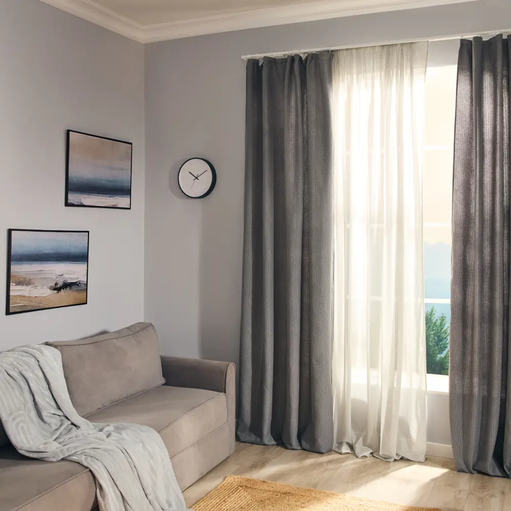 Штора на ленте Renata 140x280 см цвет серый MIAMOZA STLM-2092300 - Вид №4
